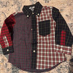 NWOT Ralph Lauren Kids Patchwork Plaid Shirt - Red, Black, White 12 months NWOT